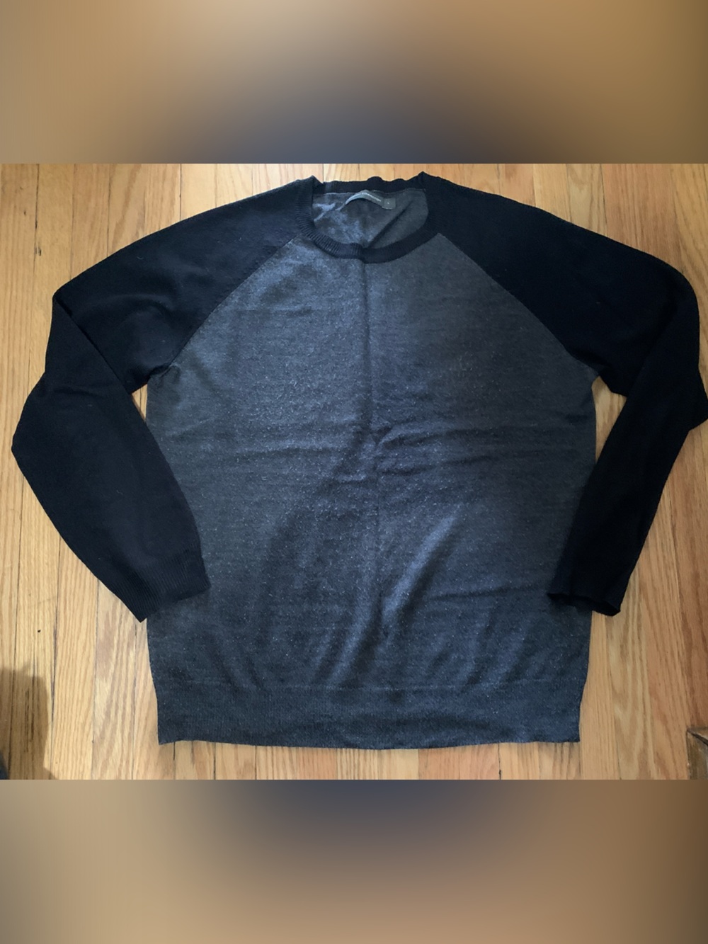 Black & Charcoal Crewneck Sweater - French connection